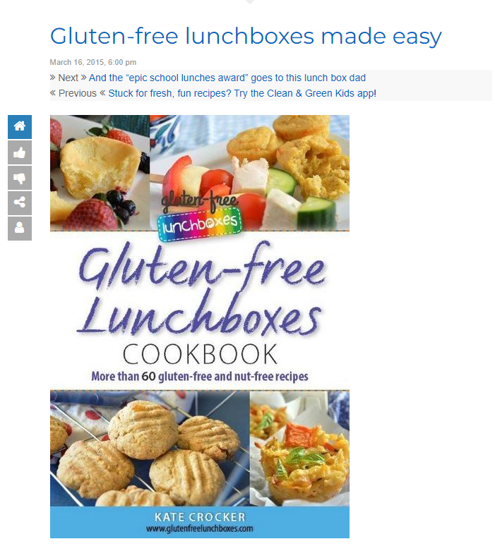 Babyology's review of Gluten-free Lunchboxes e-Cookbook 1